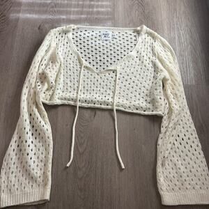 Princess polly cropped open knit sweater